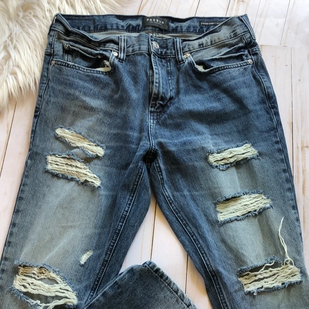 Pacsun Stacked Skinny zip jeans size 32 X 32
